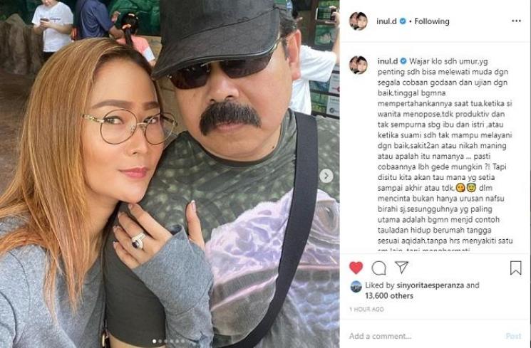 Inul Daratista dan Adam Suseno (Instagram @inul.d)