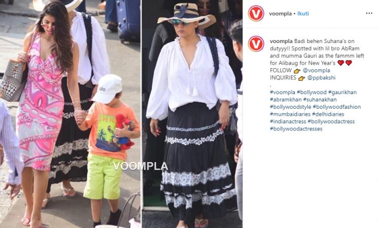 Suhana Khan, AbRam Khan, dan Gauri Khan (Instagram/@voompla)