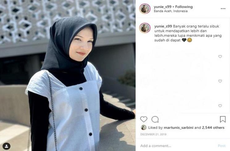Sri Wahyuni, tunangan Martunis (Instagram @yunie_s99)