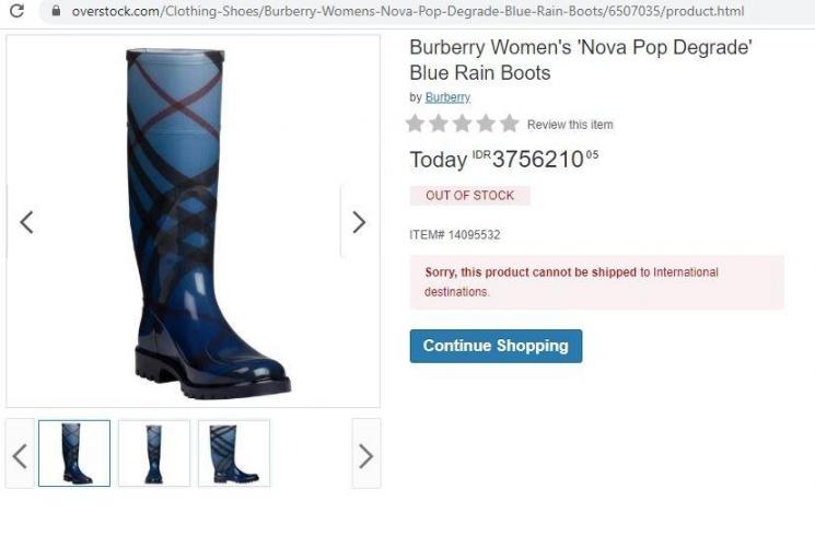 Harga sepatu boots Yuni Shara. (overstock.com)