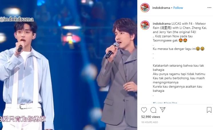 Jerry Yan manggung bareng Lucas NCT (Instagram/@indokdrama)