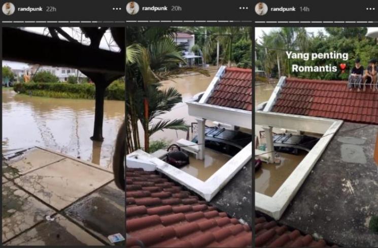 Randy Pangalila romantis di atas genteng dengan istri (Instagram @randpunk)