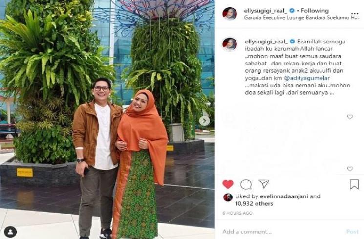 Elly Sugigi dan Aditya Gumelar (Instagram @ellysugigi_real_)