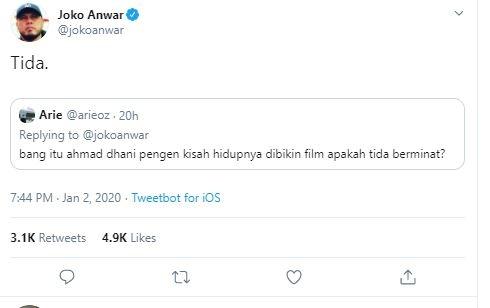 Joko Anwar. (Twitter/@Jokoanwar)