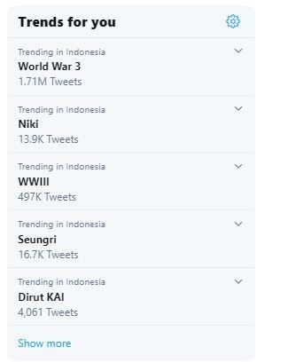 Trending Twitter. (Twitter.com)