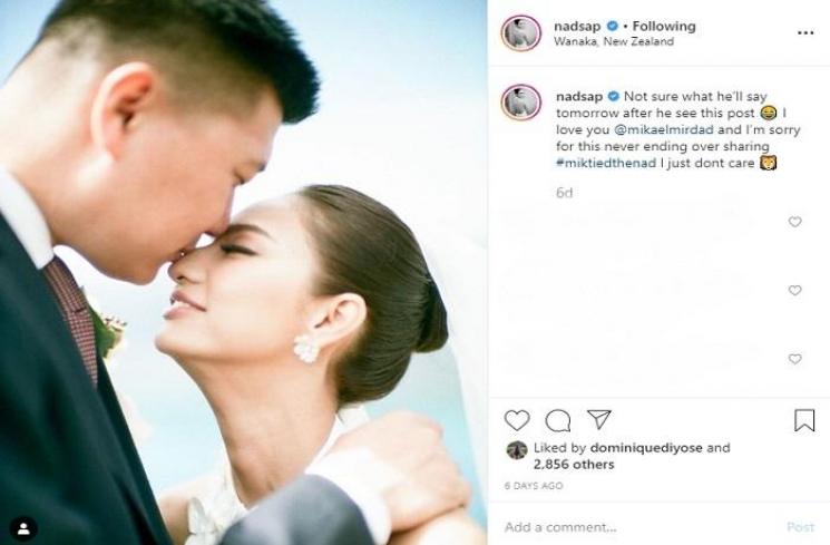 Momen resepsi kedua Nadia Saphira di Selandia Baru (Instagram @nadsap)