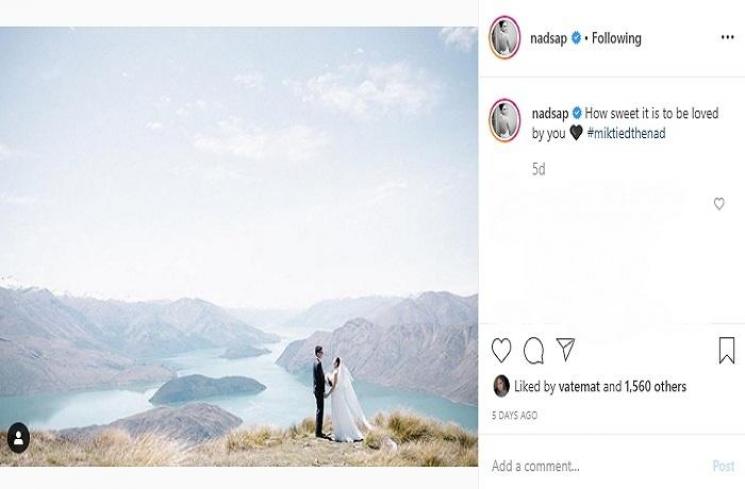 Momen resepsi kedua Nadia Saphira di Selandia Baru (Instagram @nadsap)