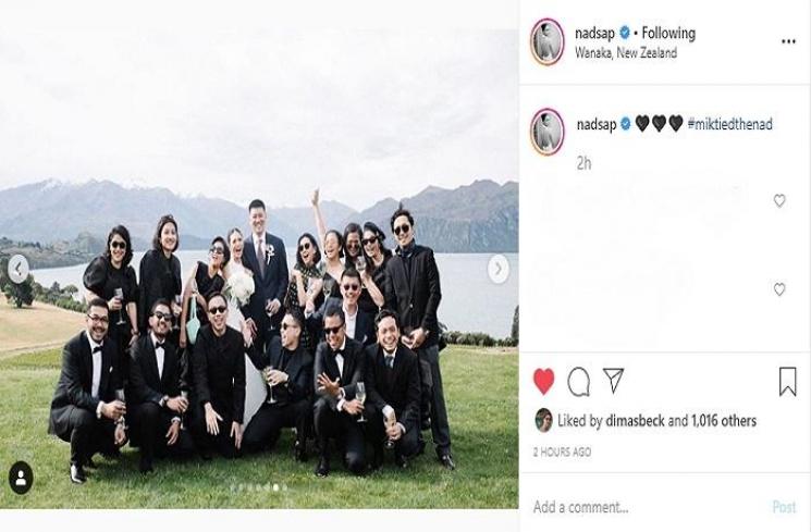 Momen resepsi kedua Nadia Saphira di Selandia Baru (Instagram @nadsap)