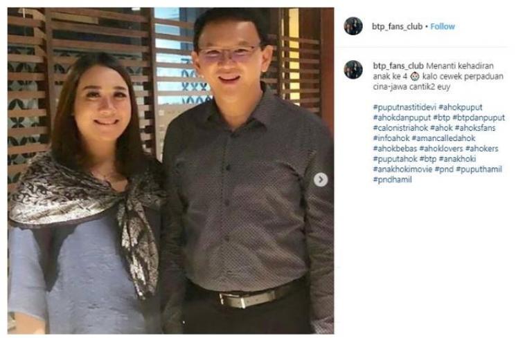 Potret hamil Puput Nastiti Devi. (Instagram/@btp_fans_club)