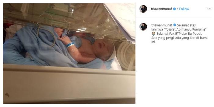 Istri Ahok Lahiran. (Instagram/@triawanmunaf)