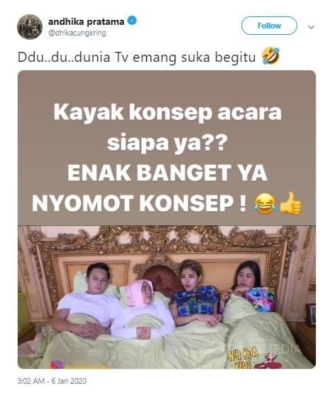 Tweet Andhika Pratama. (Twitter)