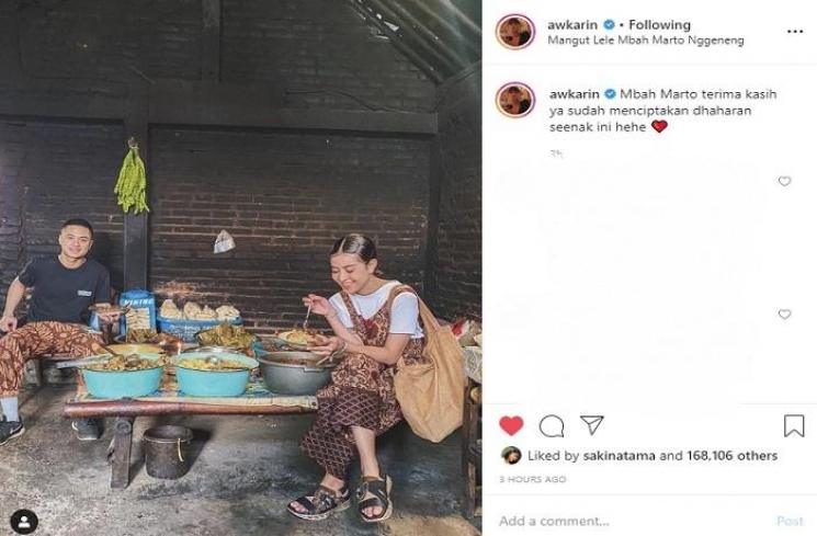 Momen liburan Awkarin dan Sabian Tama di Jogja (Instagram @awkarin)