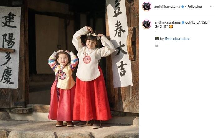 Potret Menggemaskan 2 Putri Kecil Andhika Pratama, Elea dan Sheva.(Instagram/@andhiiikapratama)