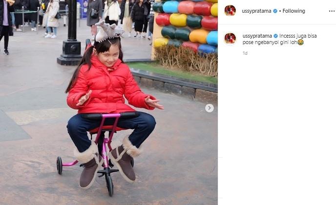 Potret Menggemaskan Putri Kecil Andhika Pratama, Elea. (Instagram/@ussypratama)