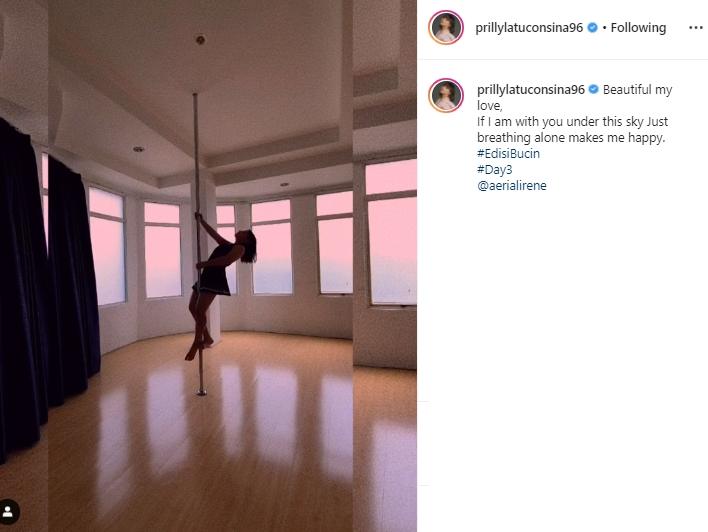 Pole dance Prilly Latuconsina (Instagram/@prillylatuconsina96)