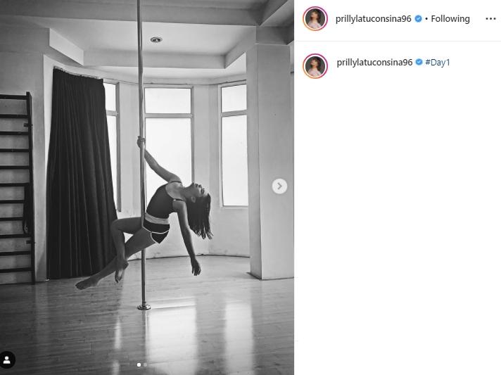 Pole dance Prilly Latuconsina (Instagram/@prillylatuconsina96)
