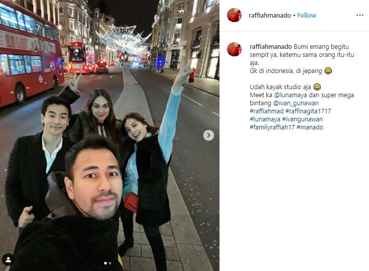 Potret Kedekatan Ryochin dan Luna Maya (Instagram/@raffiahmanado)