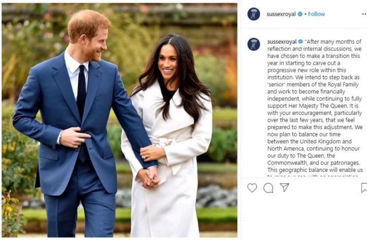 Pernyataan Pangeran Harry dan Meghan Markle (Instagram/@sussexroyal)