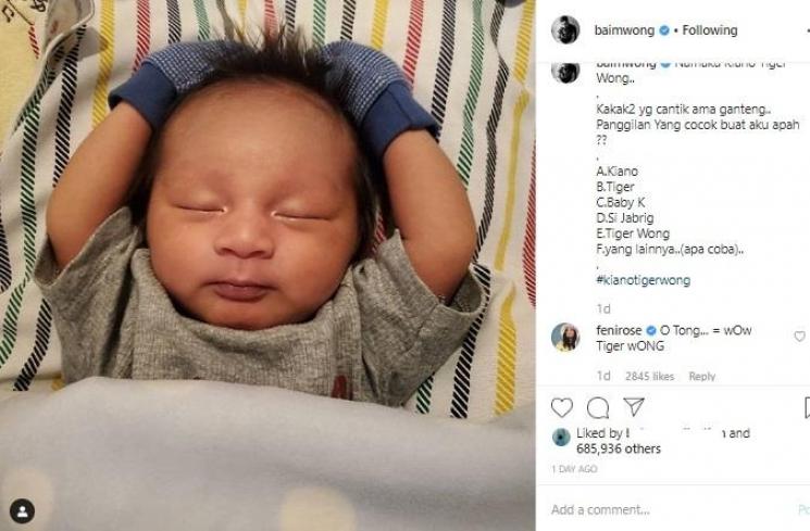 Komentar Feni Rose usul nama panggilan buat anak Baim Wong. (Instagram/@baimwong)