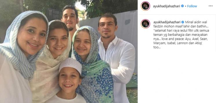 Anak-anak Ayu Azhari (Instagram/@ayukhadijahazhari)