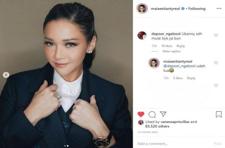 Uban Maia Estianty jadi sorotan (Instagram @maiaestiantyreal)