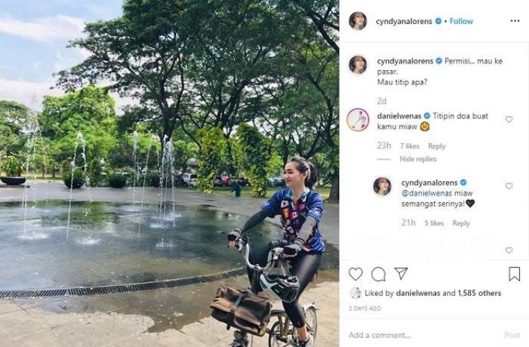 Cyndyana Lorens dan Daniel Wenas lempar gombalan (Instagram @cyndyanalorens)