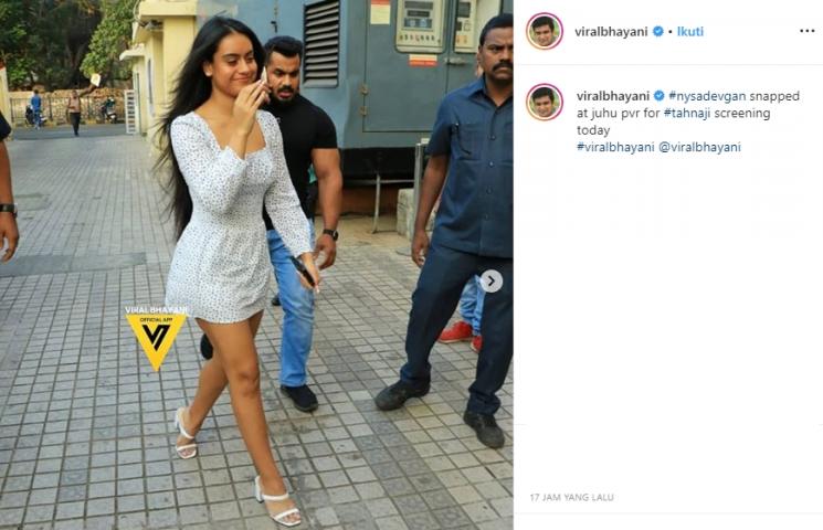 Nysa Devgan Hadiri Pemutaran film Tanhaji (Instagram/@viralbhayani)