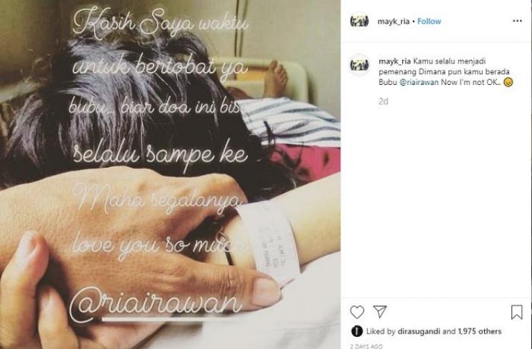 Mayky Wongkar dan Ria Irawan (Instagram @mayk_ria)