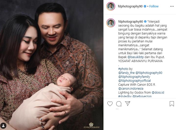 Pemotretan bayi Ahok dan Puput (Instagram/@fdphotography90)