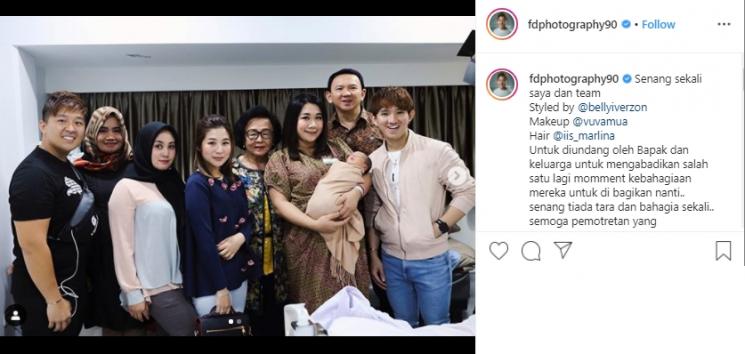 Pemotretan bayi Ahok dan Puput (Instagram/@fdphotography90)
