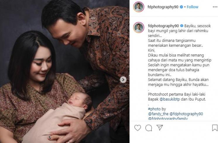 Pemotretan bayi Ahok dan Puput (Instagram/@fdphotography90)