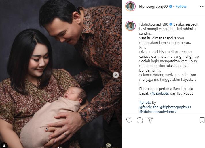 Pemotretan bayi Ahok dan Puput (Instagram/@fdphotography90)