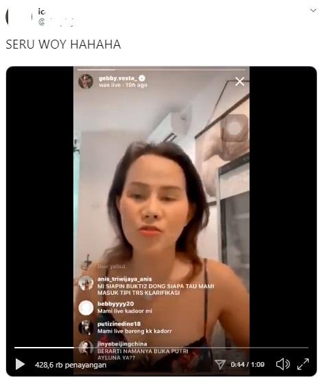Mami Teman Gebby Vesta. (Twitter)