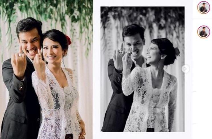 Momen pernikahan Vanessa Angel dan Bibi Ardiansyah (Instagram/@aldosinarta)