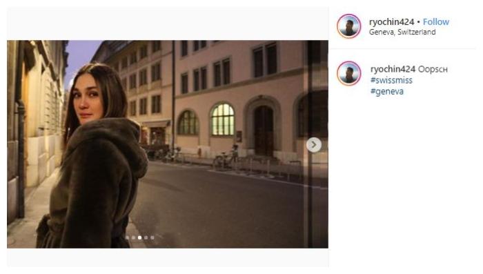 Ryochin posting foto Luna Maya. (Instagram/@ryochin424)