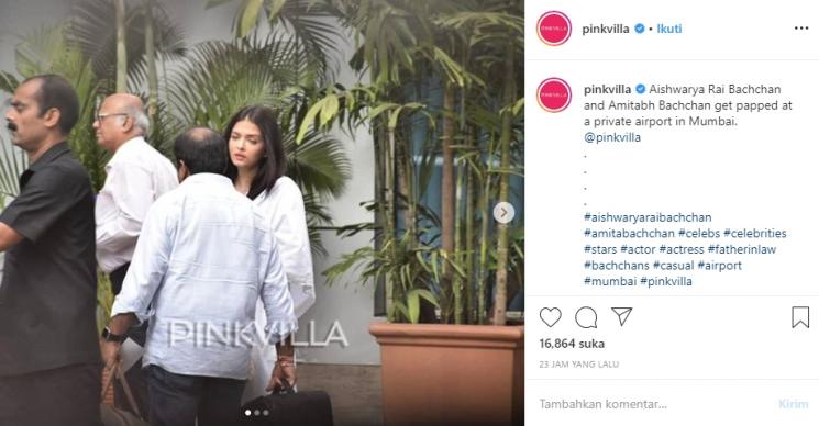 Aishwarya Rai melayat (Instagram/@pinkvilla)