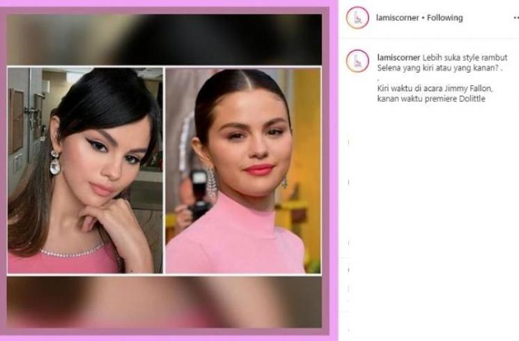 Selena Gomez. (Instagram/@lamiscorner)