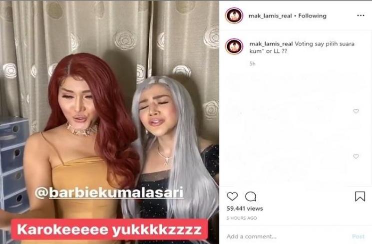 Lucinta Luna dan Barbie Kumalasari (Instagram @mak_lamis_real)