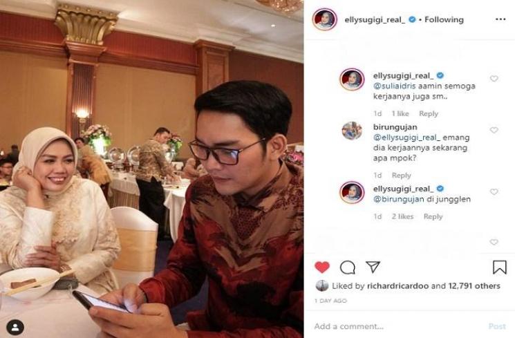 Elly Sugigi dan Aditya Gumelar (Instagram @ellysugigi_real_)