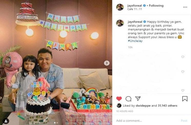 Wijin dan Gempi rayakan ultah bersama (Instagram @jaysforeal)