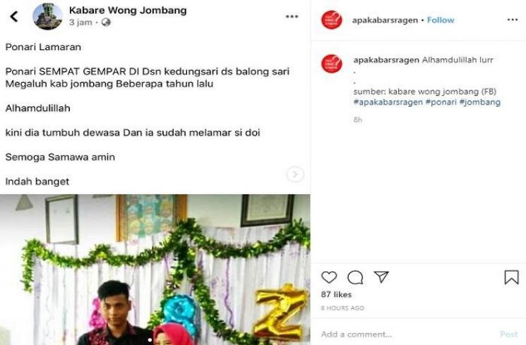 Ponari si 'Dukun Cilik' (Instagram @apakabarsragen)