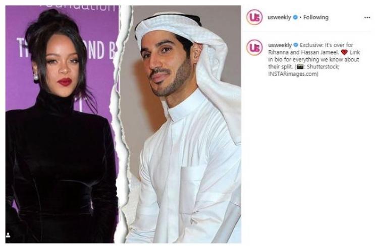 Rihanna dan Hassan Jameel. (Instagram/@usweekly)