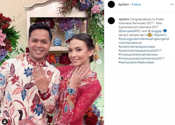 Karina Nadila dan Rangga (Instagram/@dpildmi)