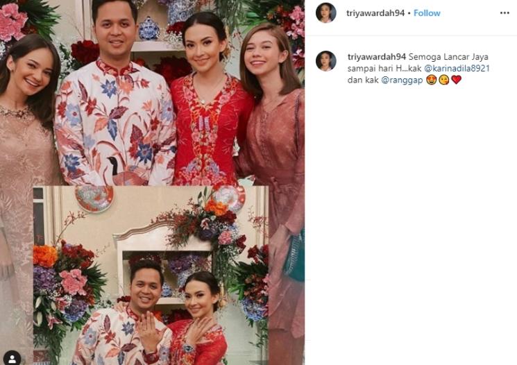 Karina Nadila dan Rangga (Instagram/@triyawardah94)