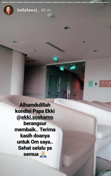 Isabella Fawzi mengabarkan kondisi omnya, Ekki Soekarno (Instagram/@bellafawzi_)