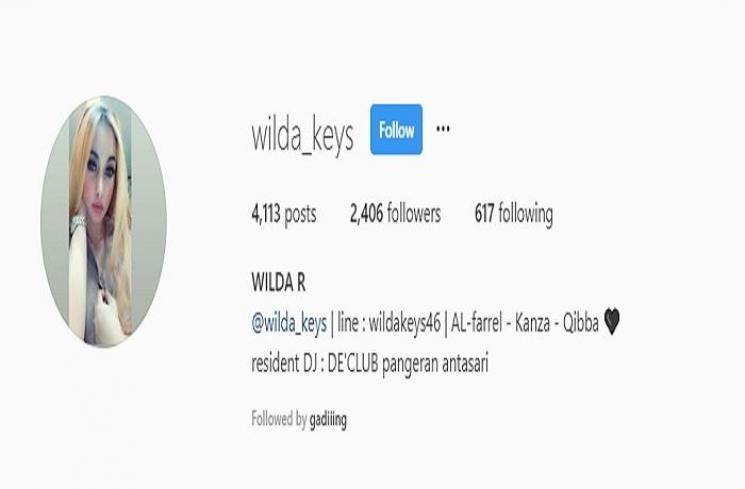 Gading Marten dan DJ Wilda saling follow di Instagram (Instagram @wilda_keys)