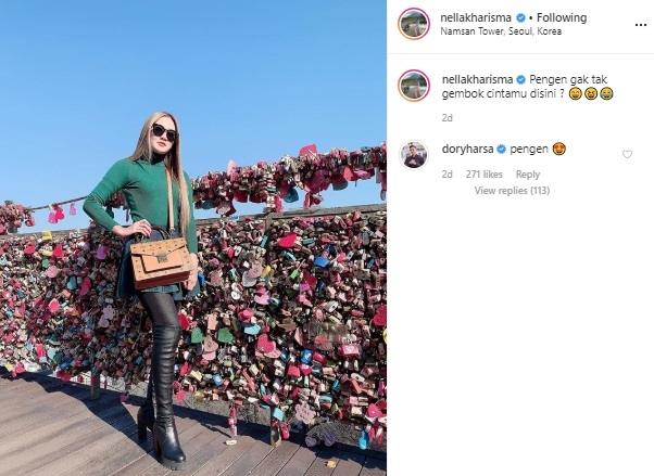 Komentar Dory Harsa di postingan Nella Kharisma. (Instagram/@nellakharisma)