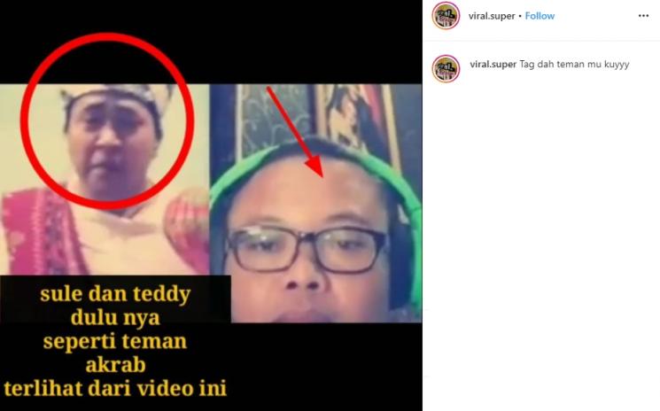 Keakraban Teddy dan Sule (Instagram/@viral.super)