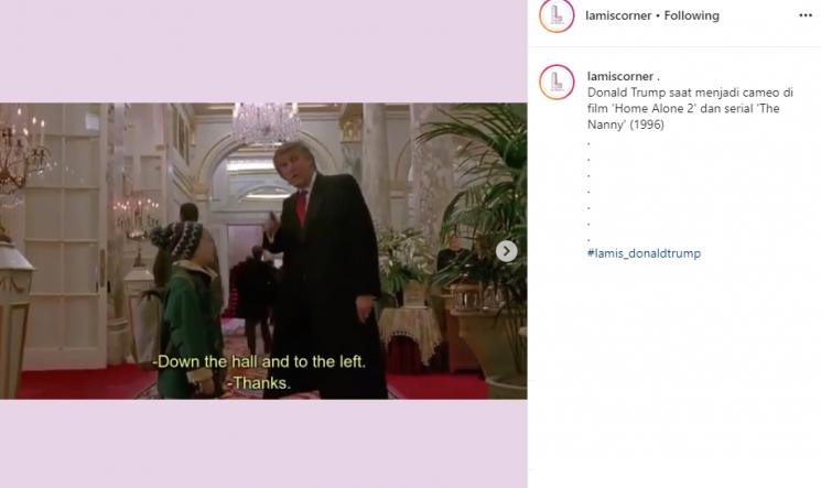 Donald Trump Jadi Cameo di Film Home Alone 2 (Instagram/@lamiscorner)