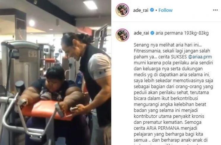 Arya Permana. (Instagram/@ade_rai)